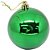 Bola de Natal 4CM Fosca, Lisa e com Glitter Verde - Pacote com 6 Unidades - Imagem 2