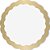 Fundo para Cesta Poli Redondo Royal Branca com Barrado Ouro 68CM - Pacote com 50 Unidades - Imagem 2
