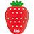 Borracha Decorada TRIS Morango com Tampa e Aroma - Display com 24 Unidades - Imagem 4