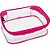 Estojo BOX PVC Colors Cristal Rosa - Imagem 2