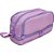 Estojo Quádruplo de Tecido Lilás Pastel com 4 Zíperes - Imagem 4