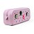 Estojo Simples Silicone com 4 Pingentes Rosa Pastel - Imagem 4