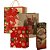 Sacola para Presente Natal KRAFT Decorada 37X12,5X8CM Pacote com 12 - Imagem 1