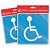 Placa de Sinalização Cadeirante 15X15CM Pacote com 05 - Imagem 1
