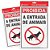 Placa de Sinalização Proibido Animais 16X25CM Pacote com 05 - Imagem 1