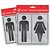 Placa de Sinalização WC MASCULINO/FEMININO 15X15CM Pacote com 05 - Imagem 1