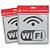 Placa de Sinalização WI-FI 15X15CM Pacote com 05 - Imagem 2