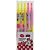 Caneta Marca Texto Minnie com 5 Cores - Rosa e Amarelo - 2 Pontas - Estojo - Imagem 3