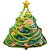 Balão Metalizado 3D árvore de Natal Redondo - Imagem 1