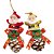 Enfeite Natalino Pinha com Papai Noel 5CM Pacote com 2 - Imagem 1