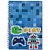 Caderno A5 Gamer Pixel Azul 80 Folhas com Espiral - Imagem 1