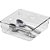 Pote Acrílico Hermético Ordene Clear Quadrado P 15,6CM Multiuso - Imagem 2