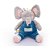 Pelúcia Elefante Safari CINZA/AZUL 34CM com Barulhinho Sensorial - Imagem 1