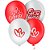 Balão 9 Polegadas Decorado AMOR Eterno Tamanho S Pacote com 25 - Imagem 1
