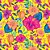 Papel de Presente Bobina Couchê 60CM MOD.285 Flores Coloridas 100 Metros - Imagem 3