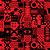 Papel de Presente Bobina Couchê 60CM MOD. 310 Abstrato Vermelho 100 Metros - Imagem 1