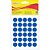 Etiqueta Redonda Azul 13MM Cartela com 210 Unidades Adesivas - Imagem 2