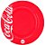 Prato Raso COCA-COLA de Melamina 25CM Vermelho - Imagem 1