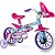 Bicicleta Infantil ARO 12 Barbie com Cestinha e Garrafinha - Imagem 1