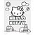 Livro Infantil Colorir Hello KITTY com 12 Lápis de COR e 76 Adesivos - Imagem 4