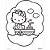 Livro Infantil Colorir Hello KITTY com 12 Lápis de COR e 76 Adesivos - Imagem 6