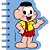 Caderneta Espiral Capa Dura Turma da Mônica 60 Folhas Recortado (pacote com 8) - Imagem 5