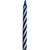 Vela para Aniversário Espiral Azul com 10 Unidades (cartela) - Imagem 2