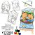 Brinquedo para Colorir Capivara KIT Pintura com Telas, CARDS, Pincel e Tintas - Imagem 2