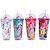 Copo Decorado Princesas com LED e Canudo 450ML Sortido - Imagem 3