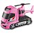 Caminhão AIR TRUCK GIRLS Rosa com Helicóptero 23CM Roda Livre - Imagem 3