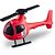 Helicóptero HELI-FIRE 23CM Bombeiro Resgate Vermelho - Imagem 1