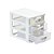 Organizador Porta Tudo 3 Gavetas 15X13X14CM Sortido Branco e Preto - Imagem 2