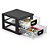 Organizador Porta Tudo 2 Gavetas 15X13X9CM Sortido Branco e Preto - Imagem 1