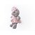 Pelúcia LU Ratinha Antialérgica Cinza com Vestido Rosa 34CM - Imagem 4