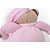 Pelúcia URSO Nino Rosa Bebê com Pijama Bordado 22CM - Imagem 5