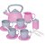 Brincando de Casinha Jogo de CHÁ BABY Gourmet Rosa com 13 Peças - Imagem 1