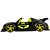 Carrinho Gotham Preto com Amarelo 37,5X17X11CM para Crianças - Imagem 3