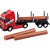 Caminhão TRUCK Bruto Logging com Carga de Madeira e Rodas Livres 38,5CM - Imagem 3