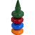 Giz de Cera Curto Cone 6 Cores Blister Antideslizante Infantil - Imagem 3