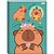 Caderno Brochura 1/4 Capa Dura Capyvibes 80 Folhas Pacote com 5 Unidades - Imagem 5