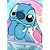 Mochila Infantil STITCH Azul G com Cetim e Pelúcia - Imagem 3
