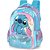 Mochila Infantil STITCH Azul G com Cetim e Pelúcia - Imagem 4