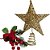 Ponteira ARAMADA de Natal 15CM COR Ouro Artigo de Decoração KIT - Imagem 1
