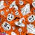 TNT Estampado Halloween Fundo Laranja 1,40M X 25M 40G - Imagem 1