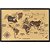 Quadro Decorativo Mapa Mundi em Cortiça 90X60CM - Imagem 1