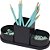 Acessório para Mesa Organizador Triple Preto 4 Peças KIT - Imagem 2