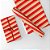 Papel de Presente Bobina Couchê 60CM MOD.321 Vermelho com Listras 100 Metros - Imagem 3