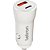 Carregador Veicular 2 Entradas USB-A/C 12W Bivolt Branco POTE-08 - Imagem 2