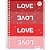 Caderno 01X1 Capa Dura Love 80FLS Pacote com 04 - Imagem 2