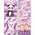 Caderno Brochura 1/4 Capa Dura Kawaii 96 Folhas Pacote com 04 - Imagem 1